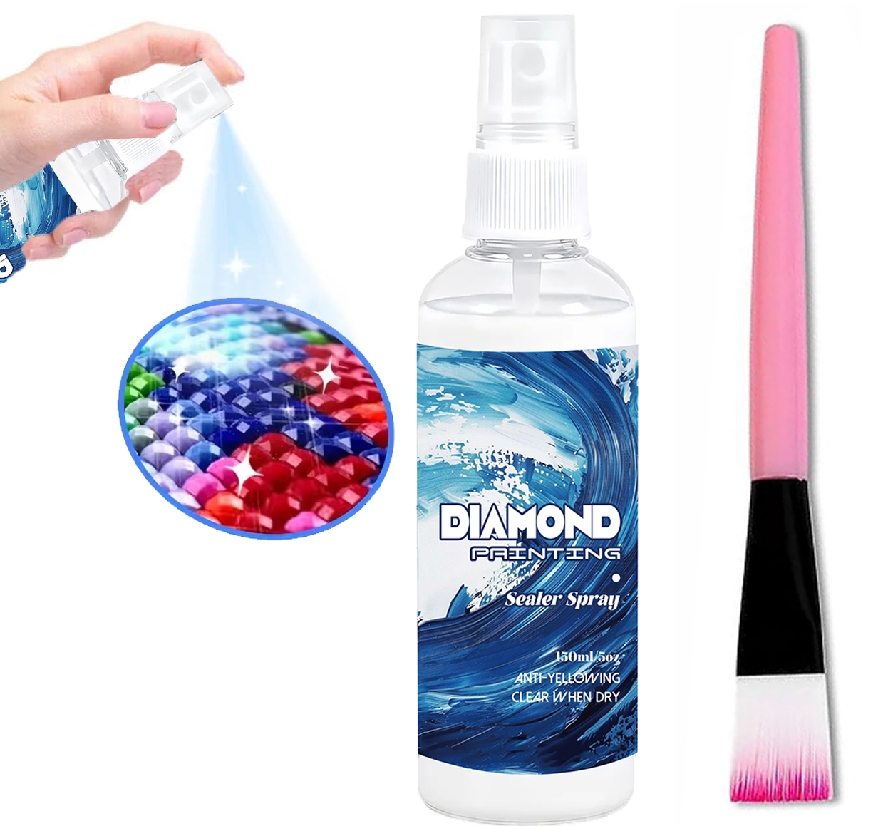 Resin Art And Craft - Spray sigillante per pittura diamantata da