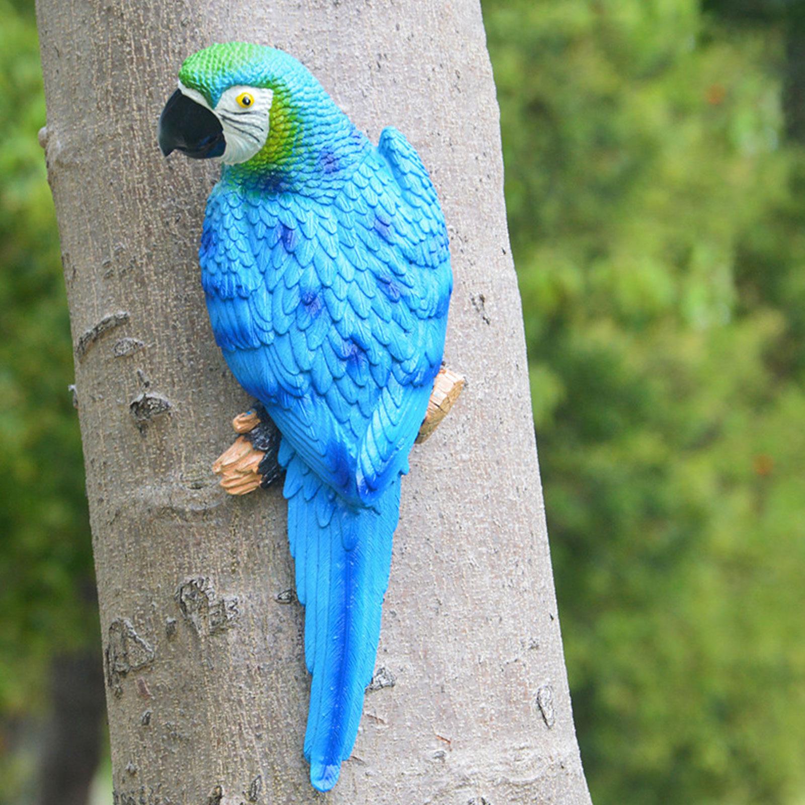 Resin Art Tree - 2 Pezzi Statuette di Pappagalli per