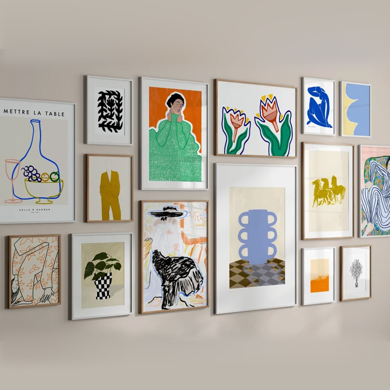 Resin Art Gallery - Poster da Parete Multicolore alla Moda
