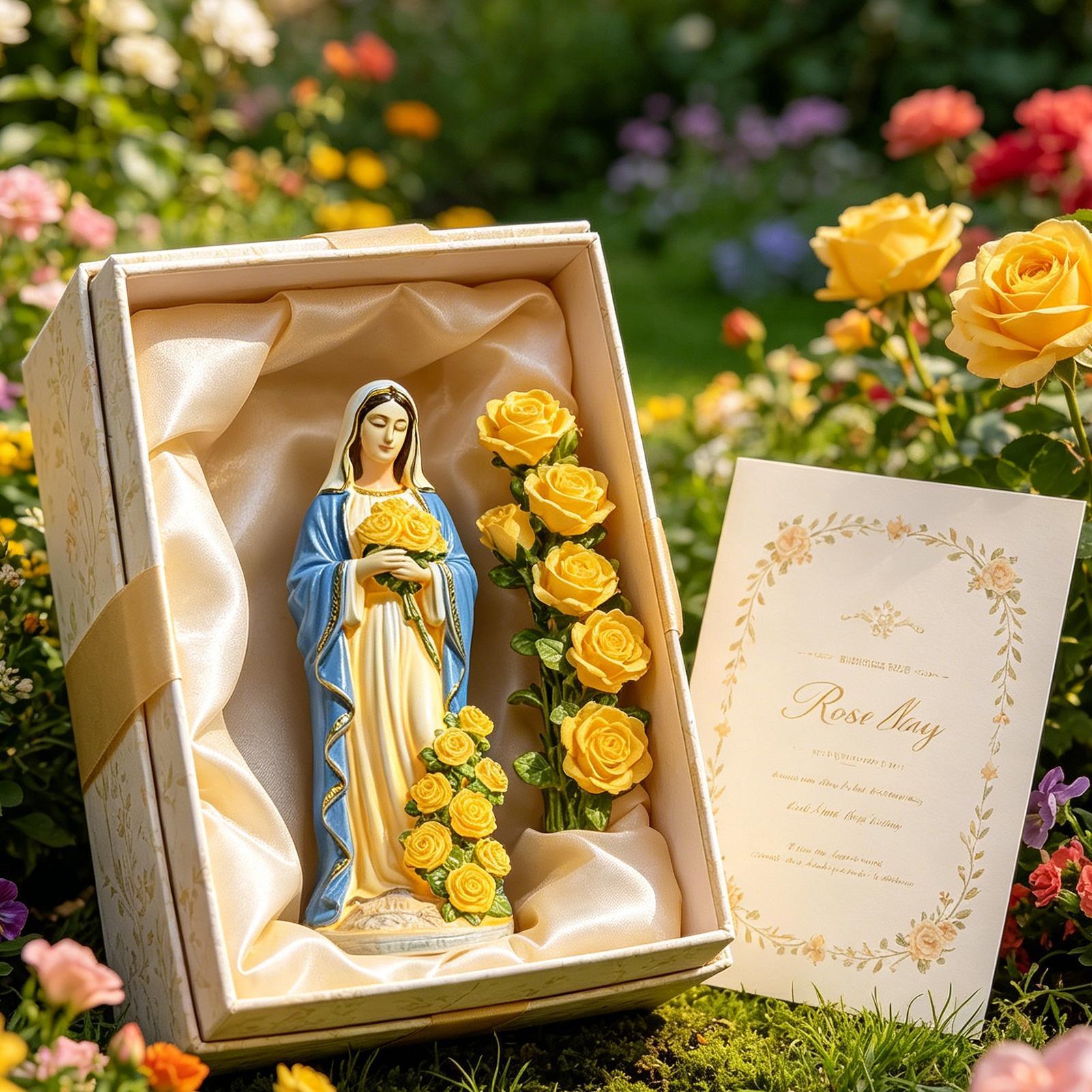 Resin Art Lamp - Statua Solare della Vergine Maria, Decorazione