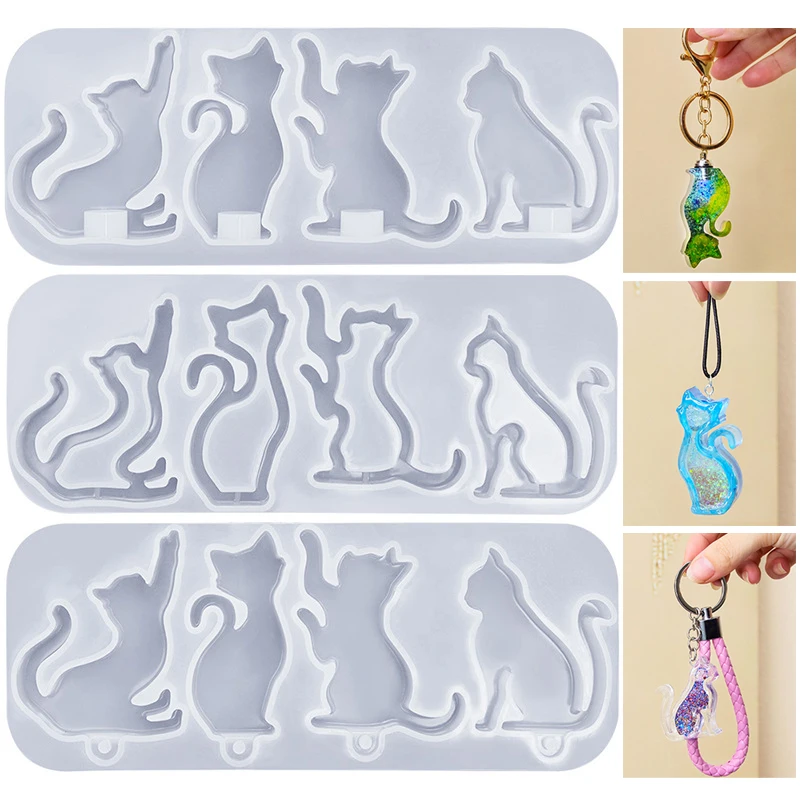 Resin Mixing Cup - Pendenti portachiavi a forma di gatto