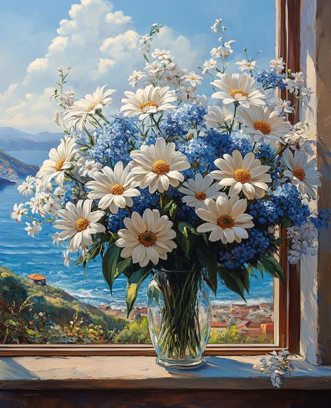 Resin Art Flowers - Pittura Diamantata Digitale Fai-da-Te con Numeri: