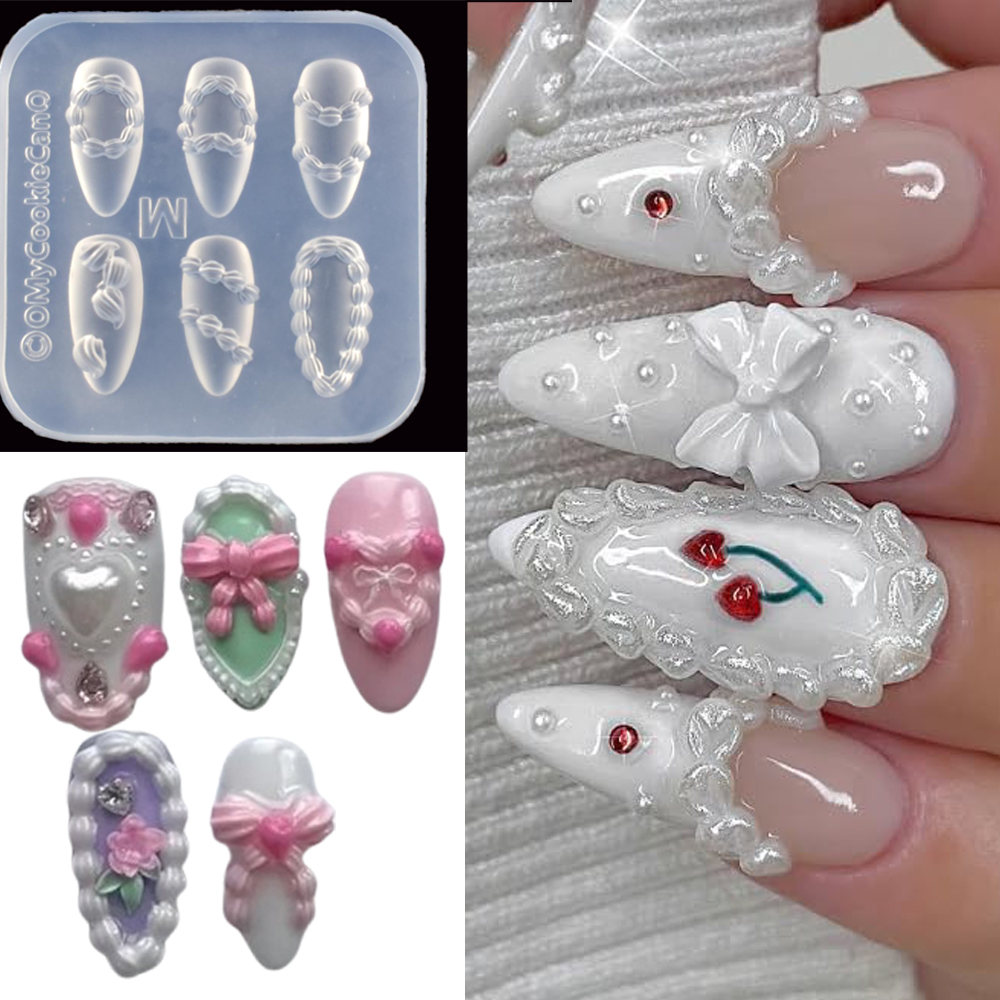 Resin Art Templates Free - 1pc 3D Crema Francese Unghie Artistiche