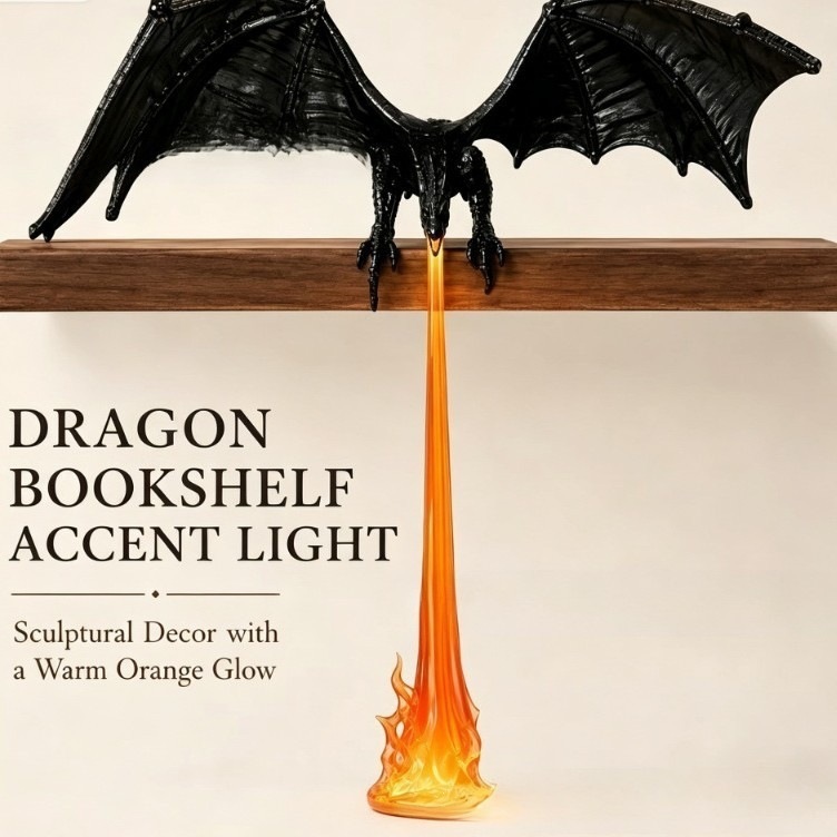 Resin Art Lamp - Lampada LED a Forma di Drago