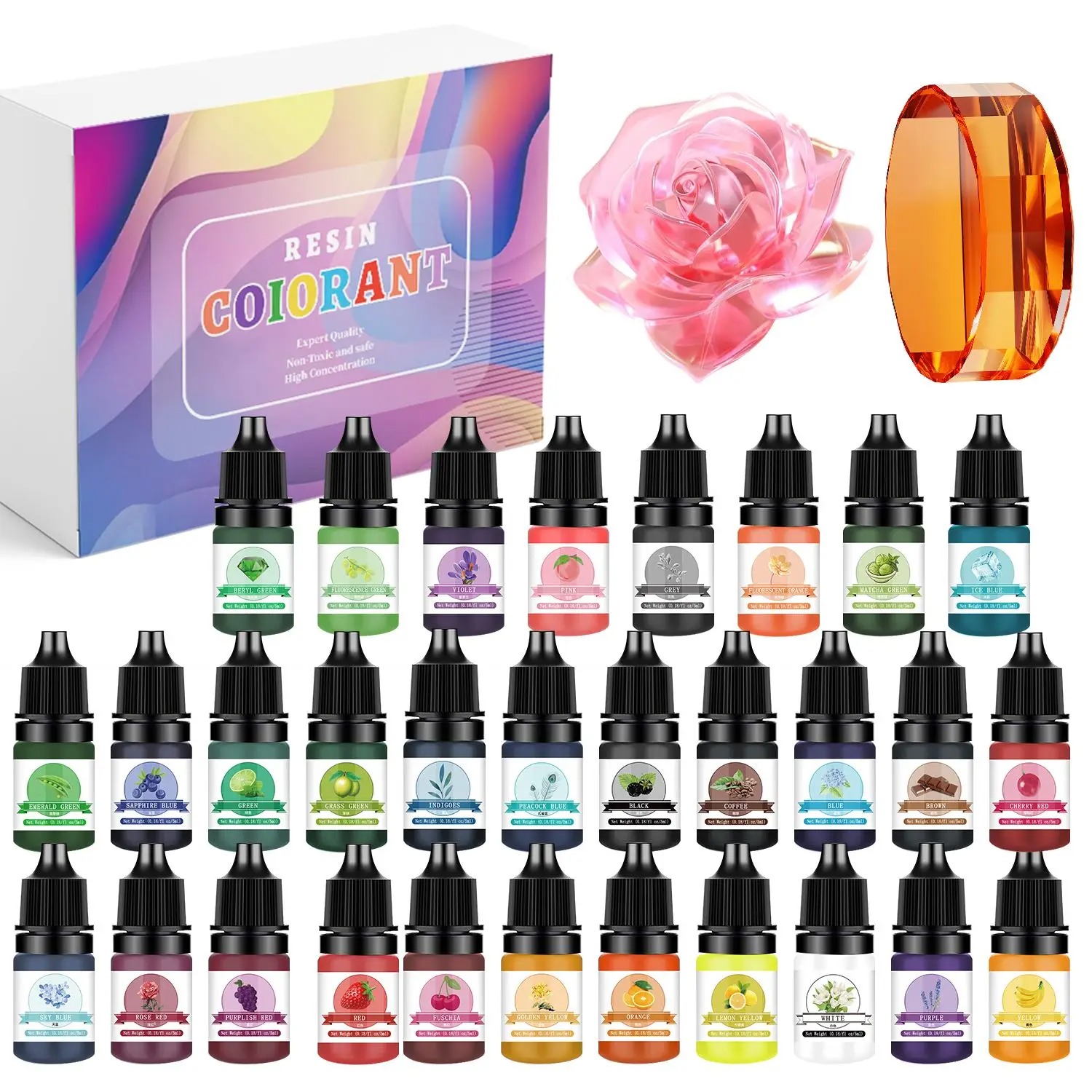 Resin Dye Opaque - 30 colori 5ml kit di pigmenti