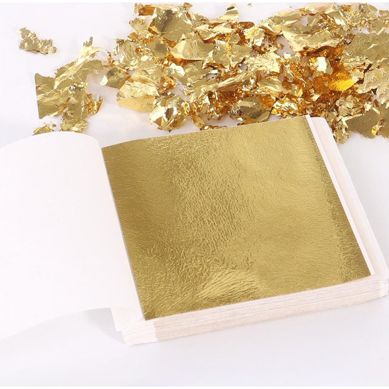 Gold Leaf Foil - 200 Pezzi Fogli di Lamina Dorata