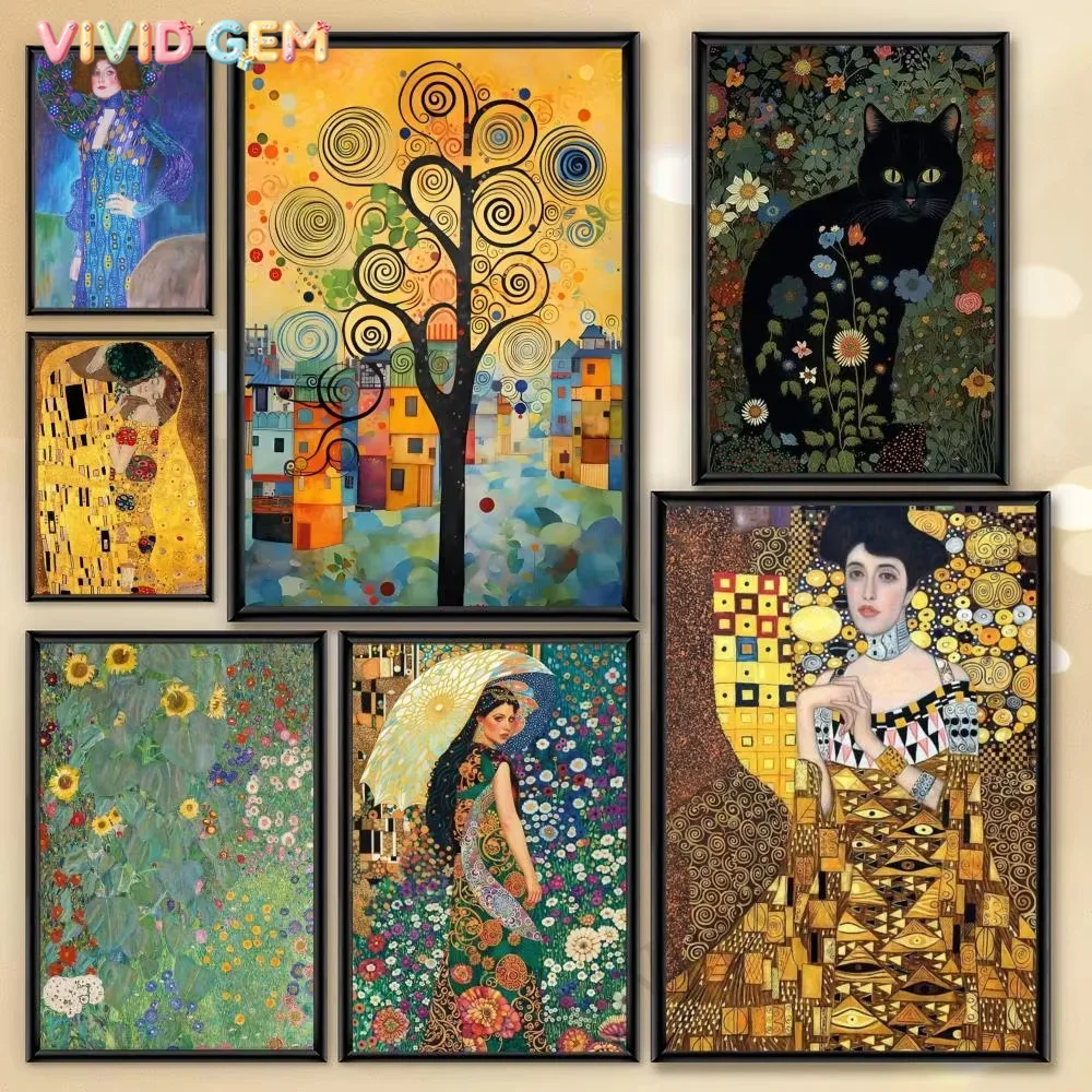 Resin Art Flowers - VIVID GEM Diamond Painting Gustav Klimt