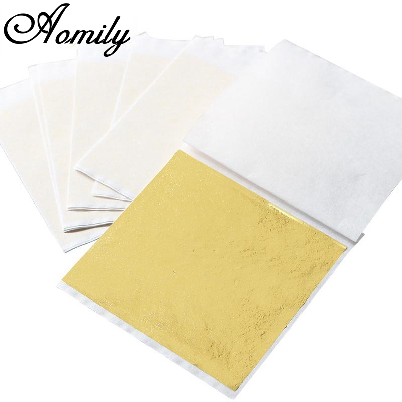 Gold Leaf Foil - Aomily 100 pz/set 9x9cm pratico K