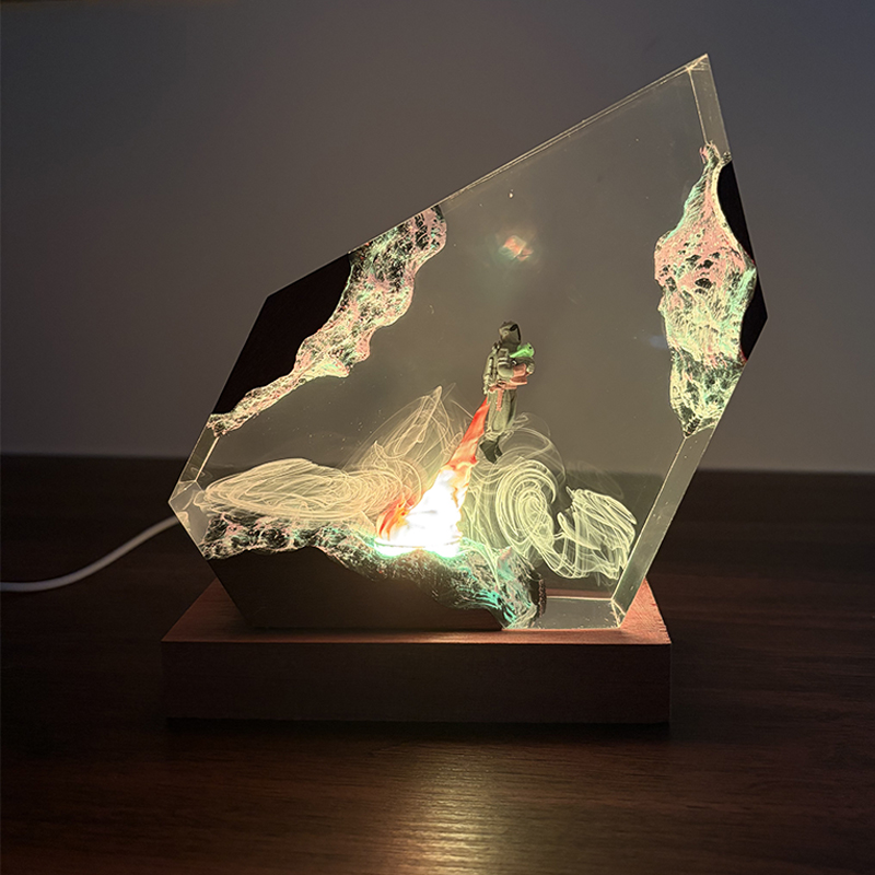 Resin Art Lamp - Lampada da Tavolo in Resina a