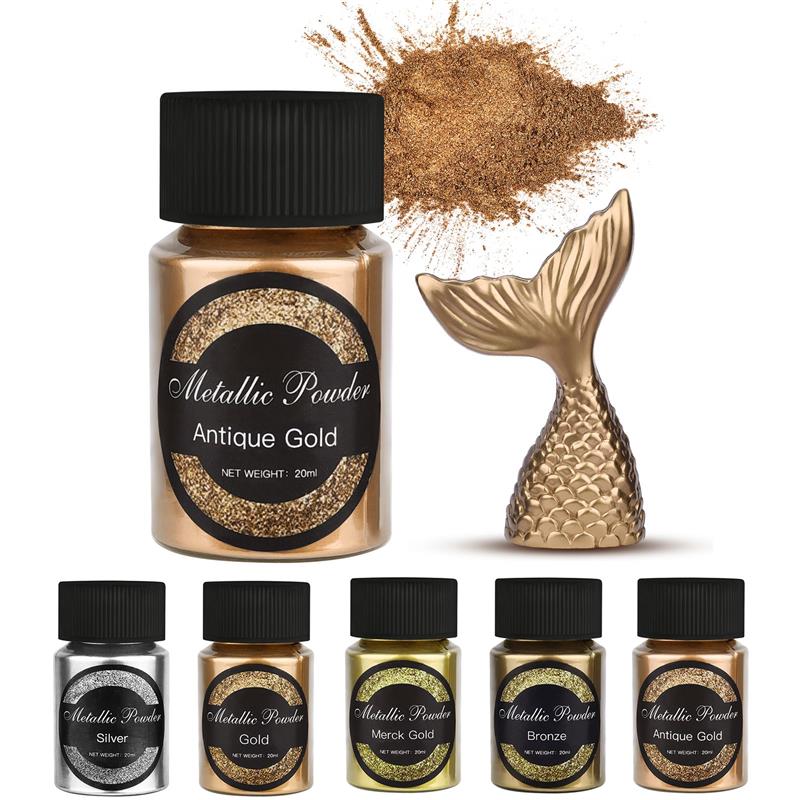 Resin Dye Opaque - 20 Ml Shimmer Metallic Oro Argento