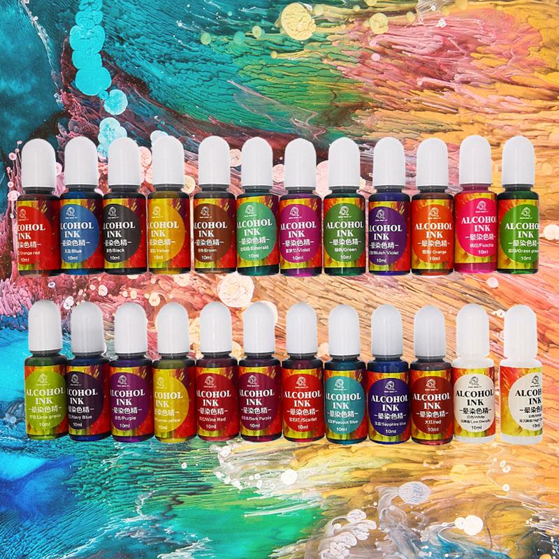 Resin Art Alcohol Ink - 24 colori 10ml inchiostro artistico alcool
