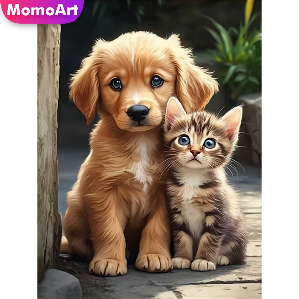 Resin Art For Beginner - Momoart Diamante Ricamo Cane Animale Pittura