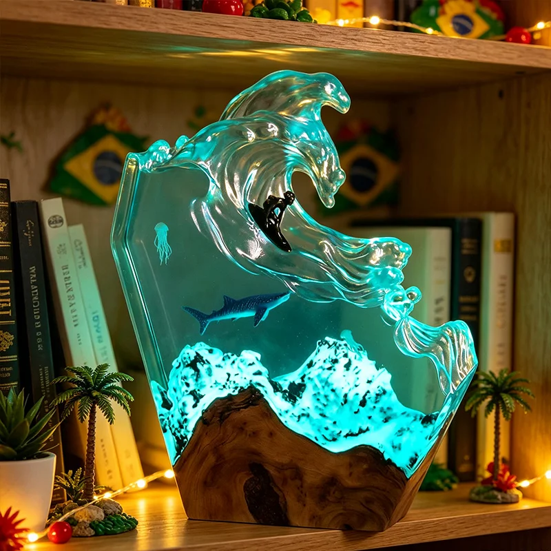 Lampada a forma di balena mari - Resin Art Lamp recensione e prezzo