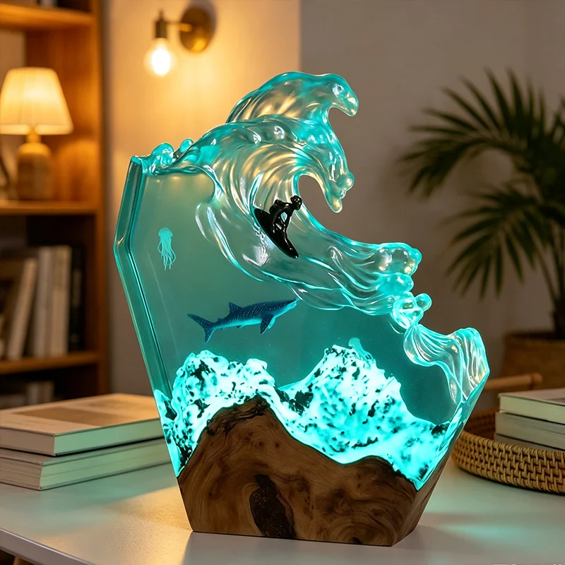 Lampada a forma di balena mari - Resin Art Lamp recensione e prezzo