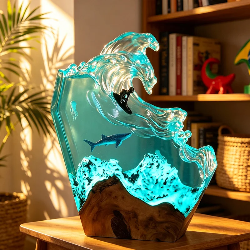 Lampada a forma di balena mari - Resin Art Lamp recensione e prezzo
