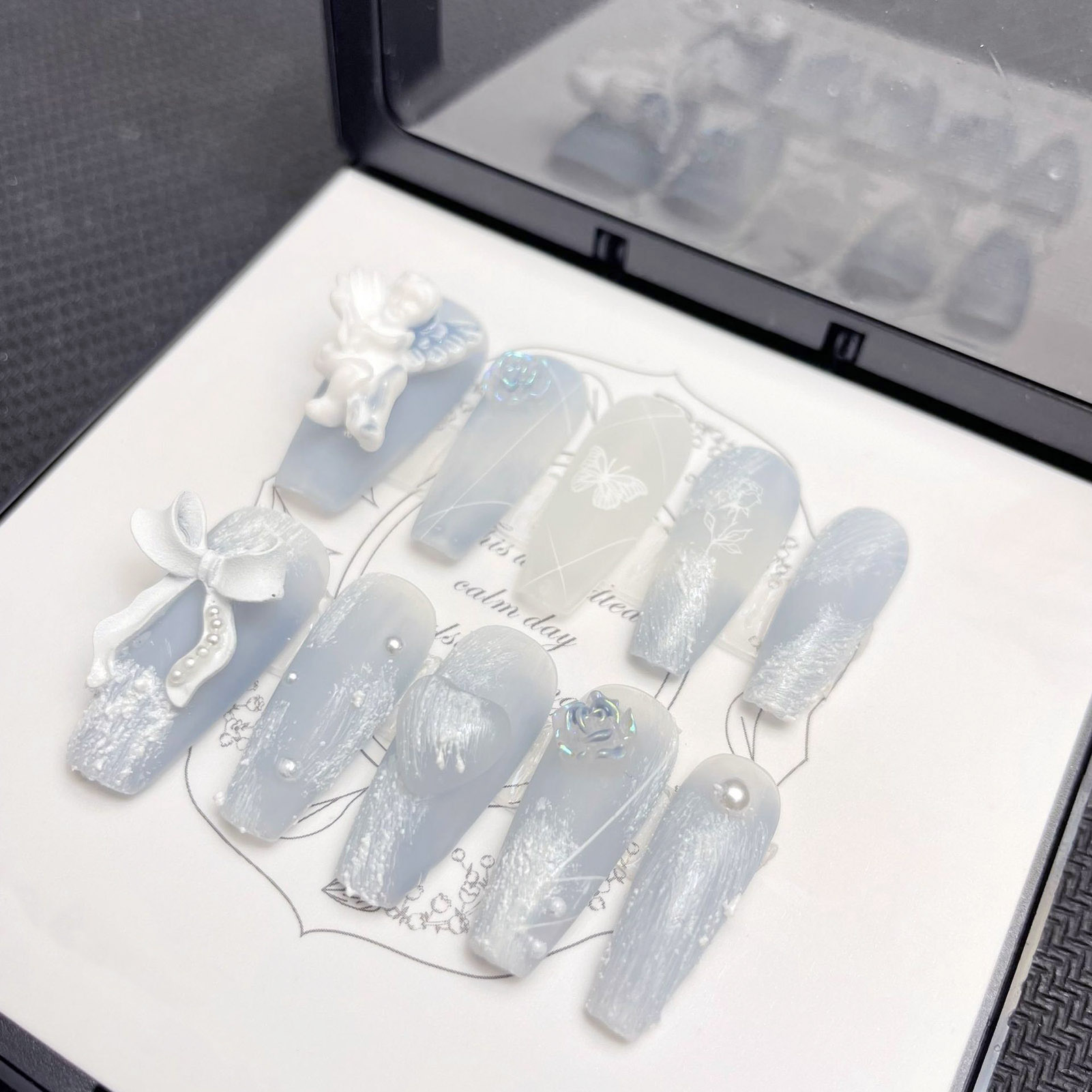 3D gesso angelo unghie finte l - Resin Art Flowers recensione e prezzo
