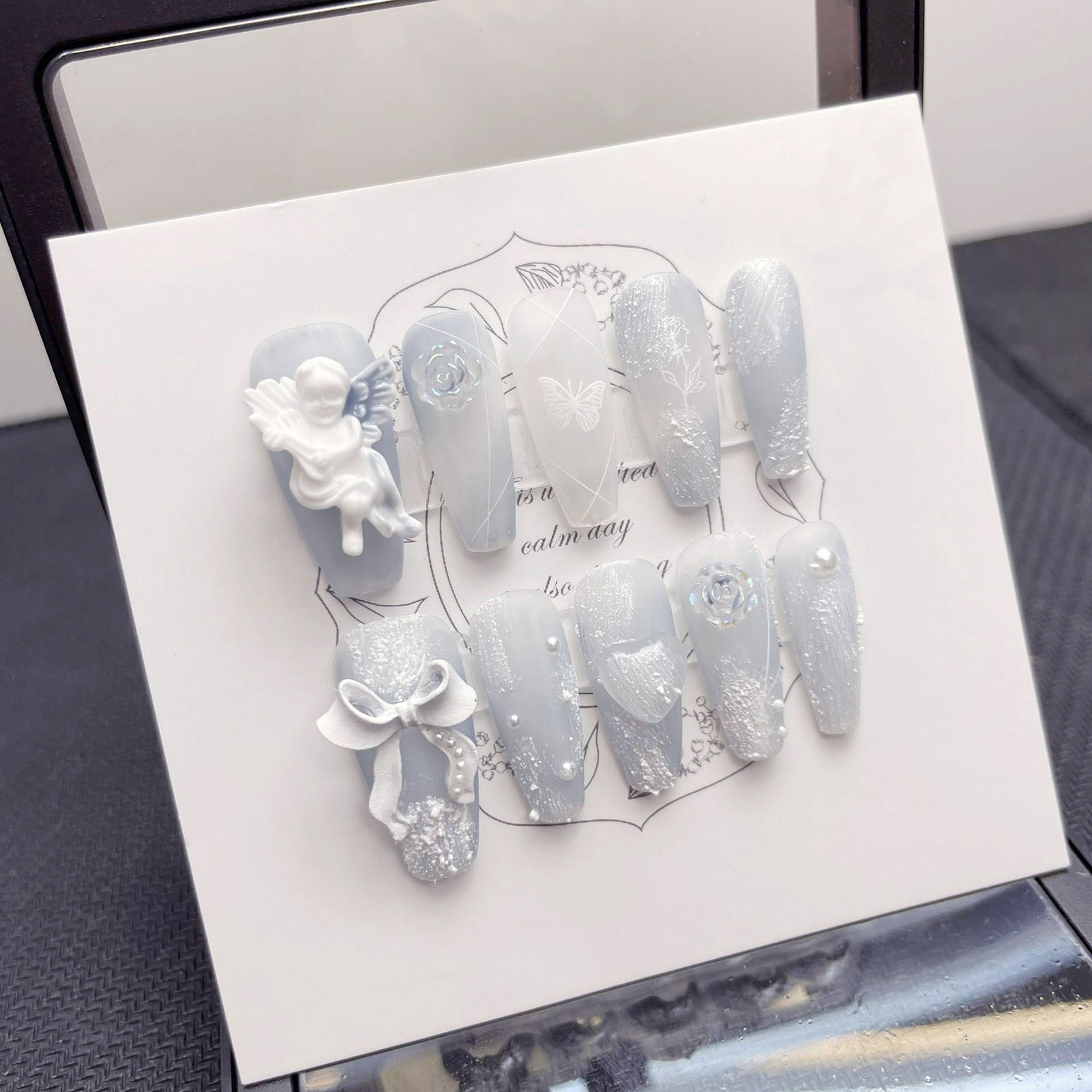 3D gesso angelo unghie finte l - Resin Art Flowers recensione e prezzo