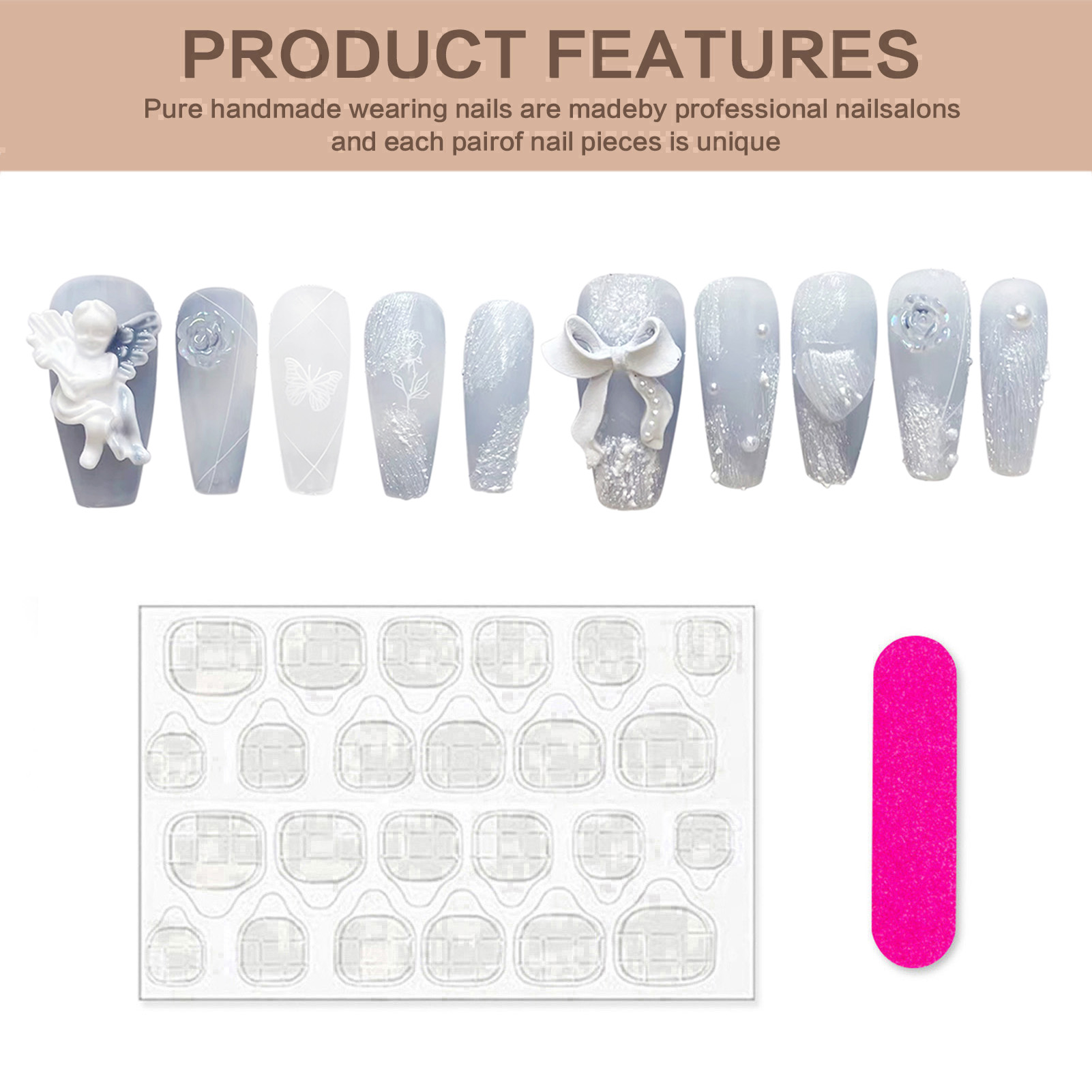 3D gesso angelo unghie finte l - Resin Art Flowers recensione e prezzo