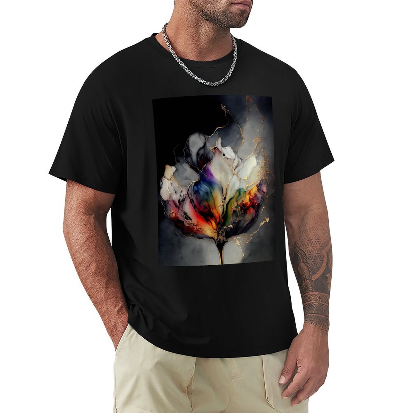 Tulip Symphony - T-Shirt con S - Resin Art Alcohol Ink recensione e prezzo