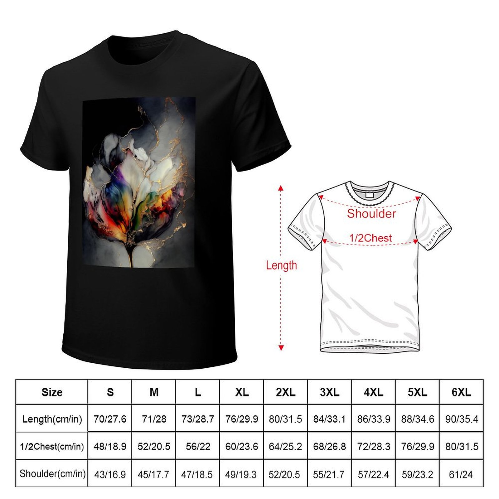 Tulip Symphony - T-Shirt con S - Resin Art Alcohol Ink recensione e prezzo