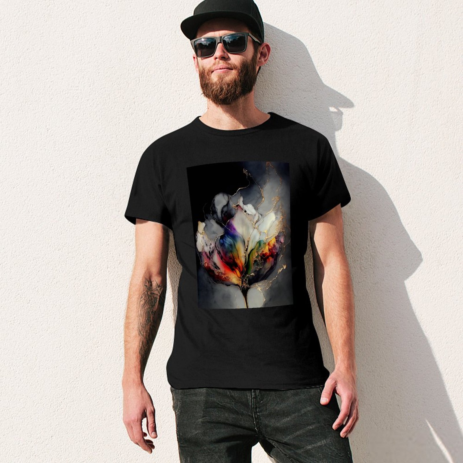 Tulip Symphony - T-Shirt con S - Resin Art Alcohol Ink recensione e prezzo