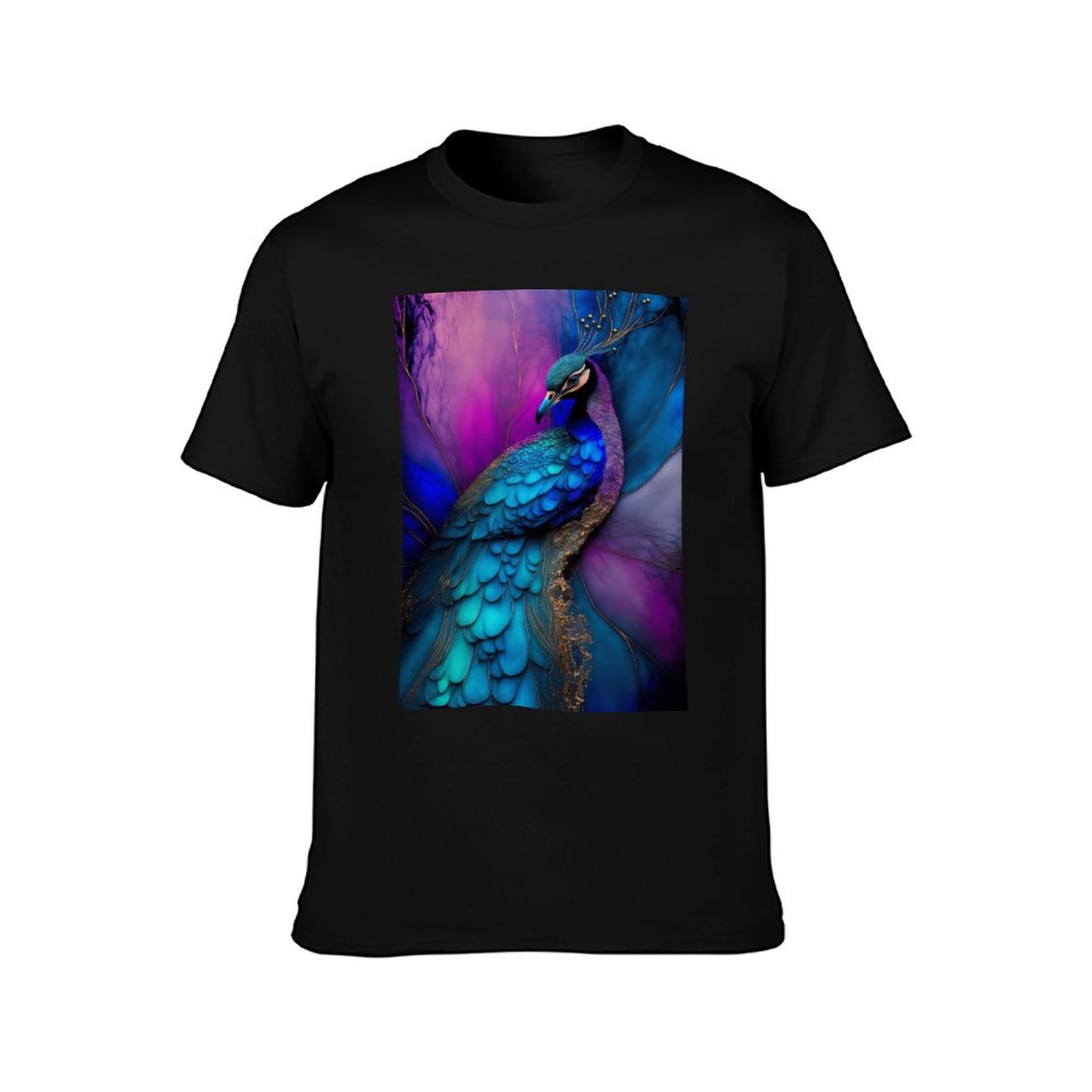 Piuma di Pavone - T-Shirt con  - Resin Art Alcohol Ink recensione e prezzo