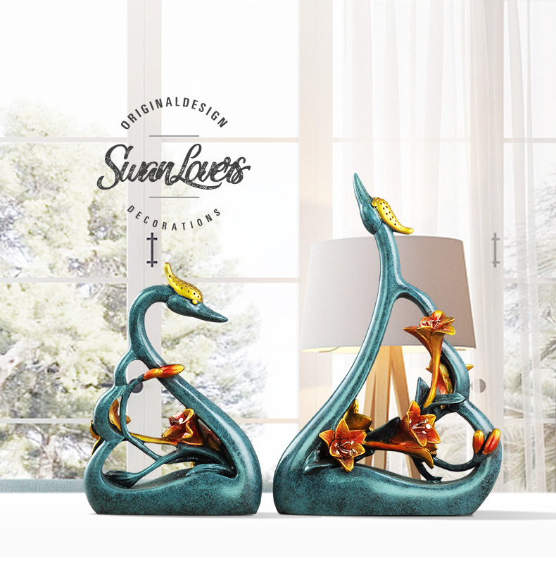 coppie amanti dei cigni decora - Resin Art For Anniversary Gift recensione e prezzo