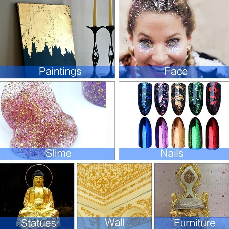 500 fogli imitazione oro argen - Gold Leaf Foil recensione e prezzo