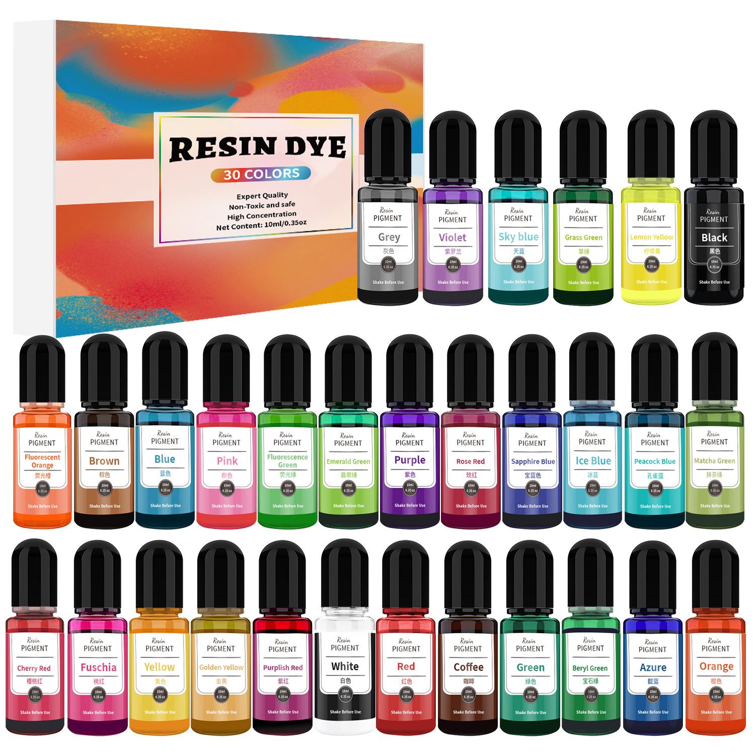 24/30 Colori Set 10ml Resina E - Resin Art Alcohol Ink recensione e prezzo
